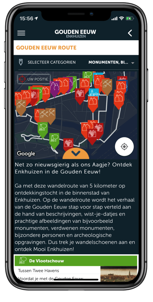 Mooi Enkhuizen app — Gouden Eeuw wandelroute