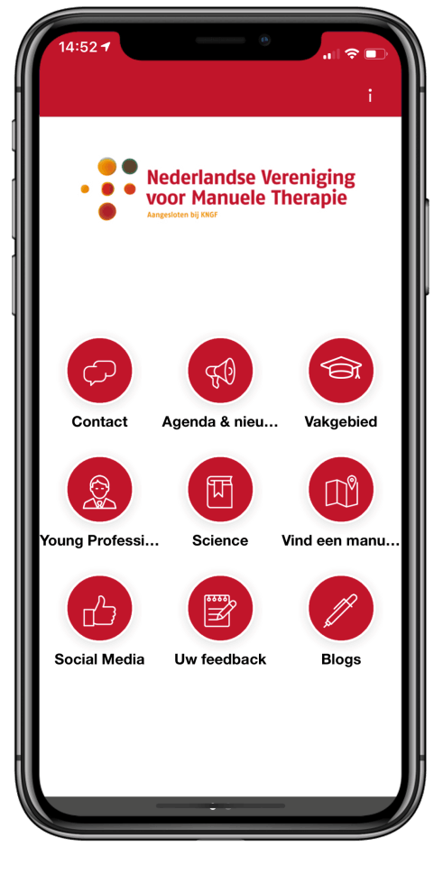 NVMT ledenapp — Nederlandse Vereniging voor Manuele Therapie